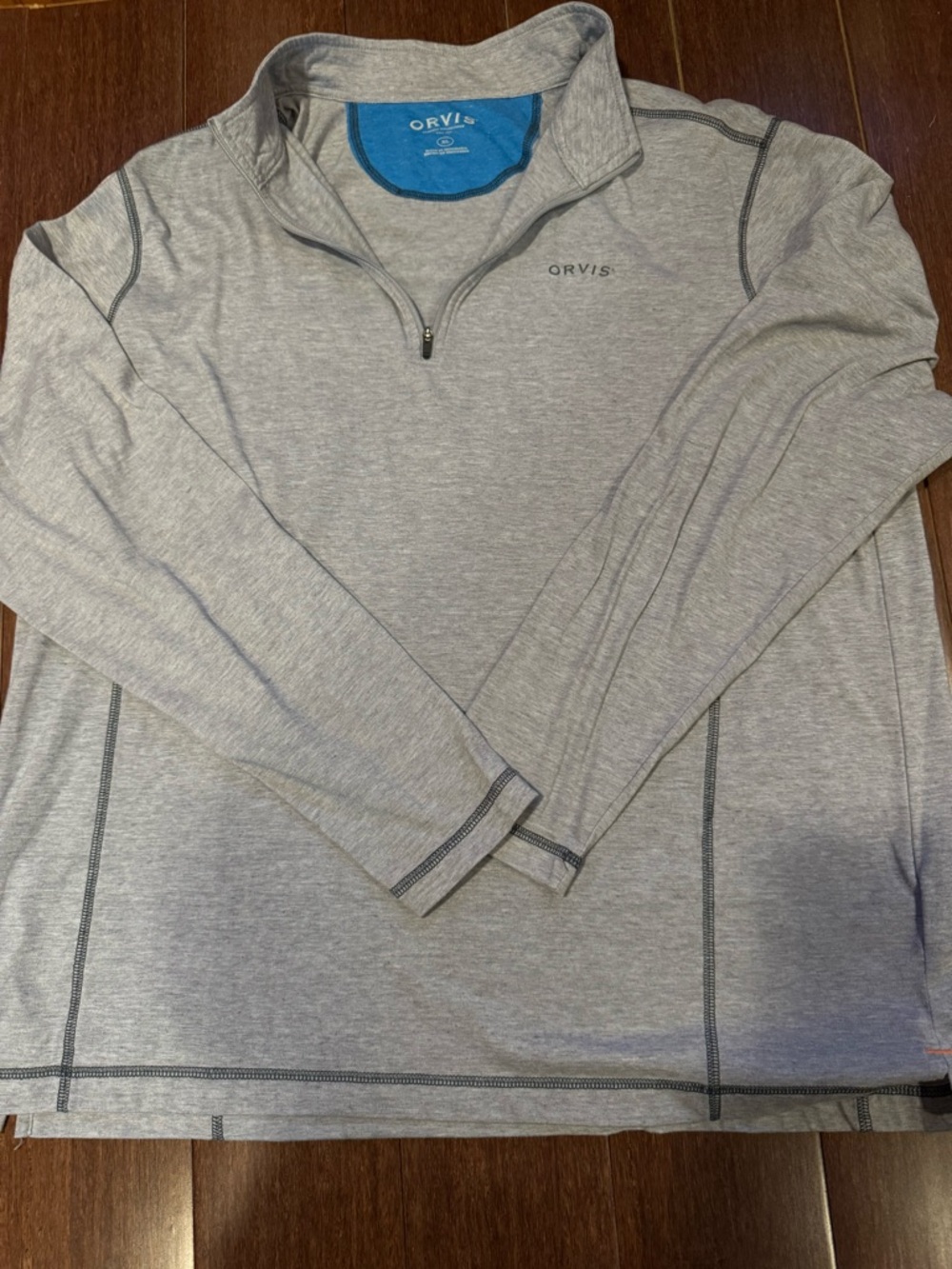 Orvis Men's Heather Gray Quarter-Zip Pullover